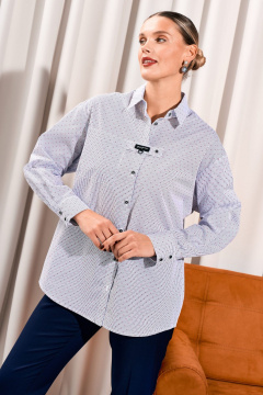 Рубашка Lissana 5037 бело-сине-красный - фото 3