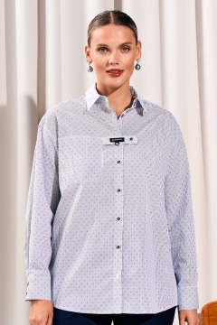 Рубашка Lissana 5037 бело-сине-красный - фото 2