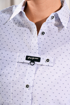 Рубашка Lissana 5037 бело-синий - фото 5