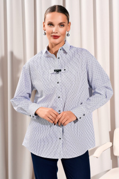 Рубашка Lissana 5037 бело-синий - фото 1