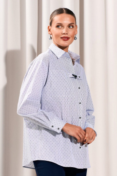 Рубашка Lissana 5037 бело-синий - фото 3