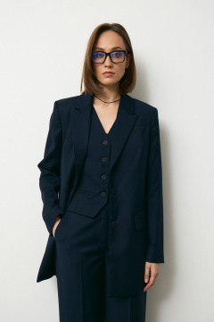 Брюки, жакет Luitui R4048 темно-синий - фото 2