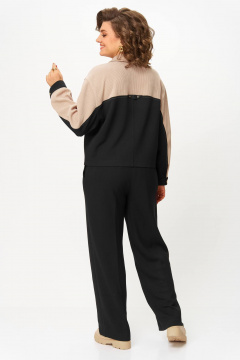 Брюки, жакет Karina deLux M-1398 черно-бежевый - фото 2