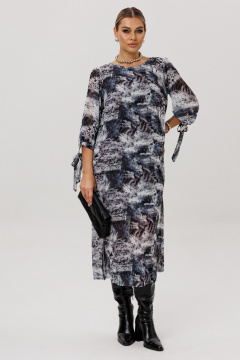 Платье Anelli 1733 леопардовый_серый - фото 4