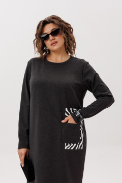 Платье Anelli 1427.1 гравити_зебра - фото 4