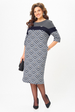 Платье Michel chic 2188 серый-голубой - фото 2