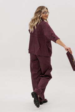 Блуза, брюки Ma Vie М-580б бордовый - фото 5