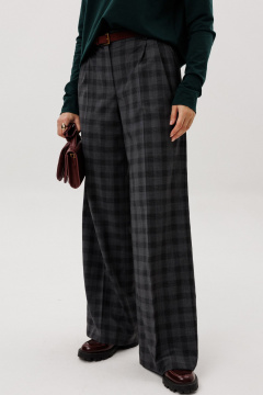 Брюки, джемпер Ma Vie М-710 серая_клетка_изумруд - фото 4