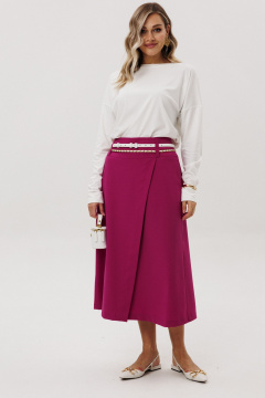 Джемпер, юбка Ma Vie М-722 белый_и_фуксия - фото 3