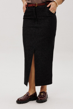 Джемпер, юбка Ma Vie М-725 малиновый_и_черный - фото 2