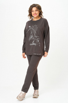 Брюки, свитшот STEFANY 2061-2 горький-шоколад - фото 3