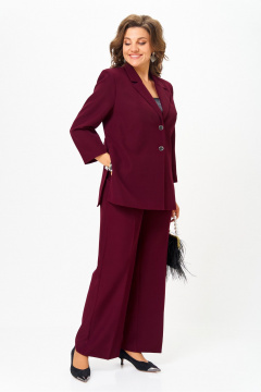 Брюки, жакет Vilena 1094 бургунди - фото 2