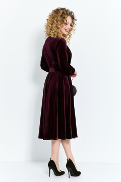 Платье Euromoda 492 вишневый - фото 4