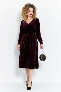 Платье Euromoda 492 вишневый - фото 2