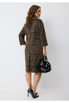 Платье Твой имидж 2274 шоколадный_с_принтом - фото 2