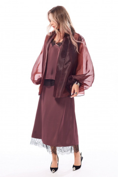 Блуза, пояс Golden Valley 2360 коричневый - фото 2