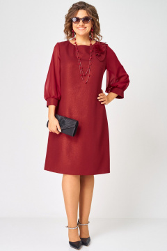 Платье EVA GRANT 7310D красный - фото 3