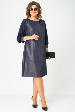 Платье EVA GRANT 7310D синий_баклажан - фото 5