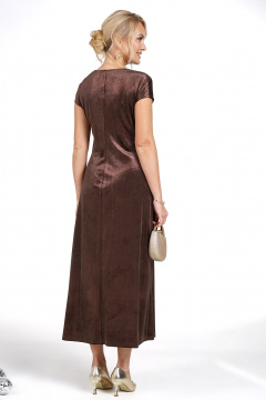 Платье Alani Collection 2480 шоколад - фото 4