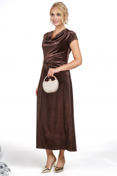 Платье Alani Collection 2480 шоколад - фото 3