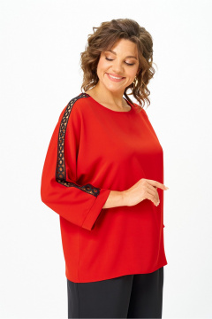 Блуза Rumoda 2274_дл. красный - фото 4