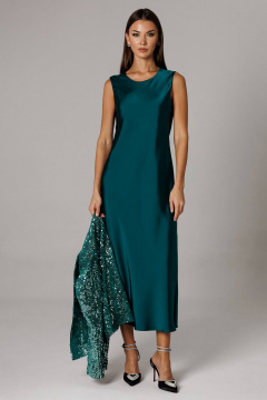 Жакет, платье Ларс Стиль 1158 изумрудный - фото 4
