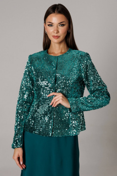 Жакет, платье Ларс Стиль 1158 изумрудный - фото 3