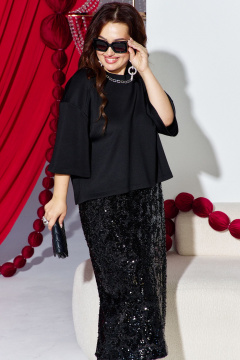 Блуза, юбка Vittoria Queen 26243 черный - фото 1