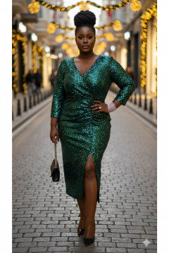Платье Vittoria Queen 26263 изумруд - фото 5