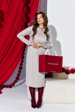 Комбинация, платье Vittoria Queen 27703 серебристый - фото 5