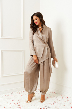 Брюки, жакет Beautiful&Free 6399 капучино - фото 4