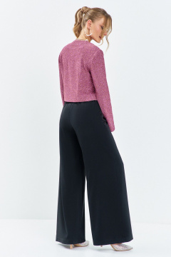Брюки, жакет Euromoda 664 розовый/черный - фото 3