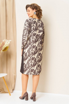 Платье VOLNA 1452 шоколадно-бежевый - фото 3