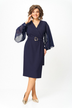 Платье ANASTASIA MAK 1299 синий - фото 1