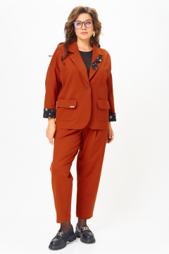 Брюки, жакет Michel chic 1437 терракот - фото 1