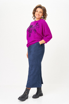 Джемпер, юбка Michel chic 1442 малиновый_синий - фото 3