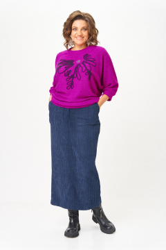 Джемпер, юбка Michel chic 1442 малиновый_синий - фото 1