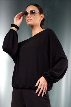 Лонгслив Erika 7252 черный - фото 1