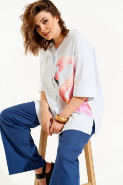 ELLETTO old 3485 бело-голубой