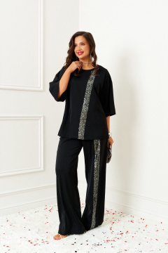 Блуза, брюки Beautiful&Free 6396 черный - фото 3