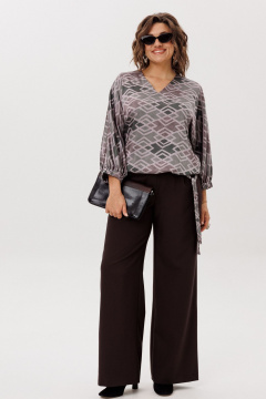 Брюки Anelli 1702 блестящий каштан - фото 5