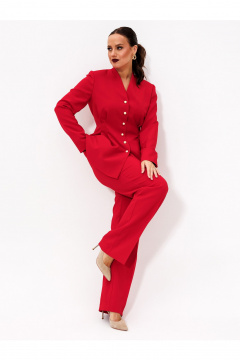 Брюки, жакет Liona Style 954 красный - фото 3