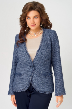 Брюки, жакет, топ Fita 4056 бежево-синий - фото 5