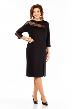Платье Ольга Стиль С-978 черный - фото 3