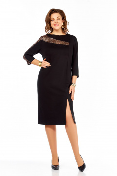 Платье Ольга Стиль С-978 черный - фото 2