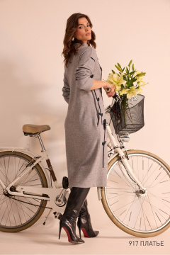 Платье NiV NiV fashion 917 серый - фото 4