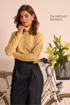 Юбка NiV NiV fashion 938 тёмно-синий - фото 4