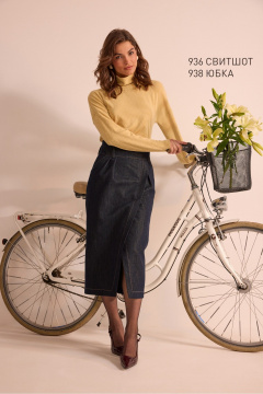 Юбка NiV NiV fashion 938 тёмно-синий - фото 3