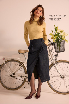 Юбка NiV NiV fashion 938 тёмно-синий - фото 1