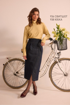 Юбка NiV NiV fashion 938 тёмно-синий - фото 2